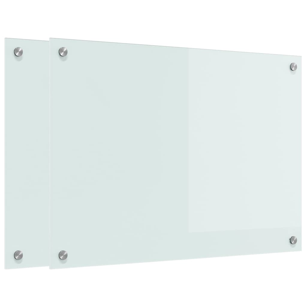 Keukenachterwand 2 pcs Wit 70 x 50 cm gehard glas is nu te koop bij PeponiXL, paradijselijk wonen!