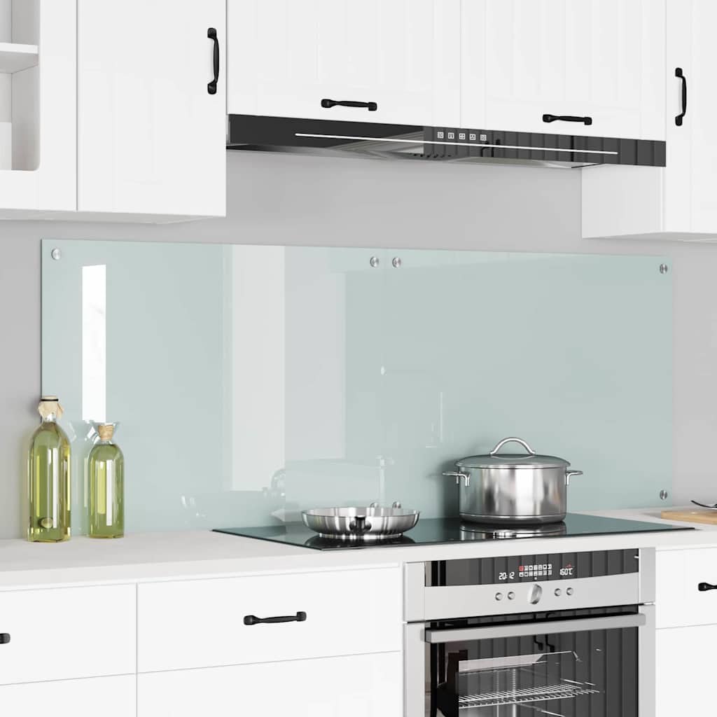 Keukenachterwand 2 pcs Wit 80 x 60 cm gehard glas is nu te koop bij PeponiXL, paradijselijk wonen!