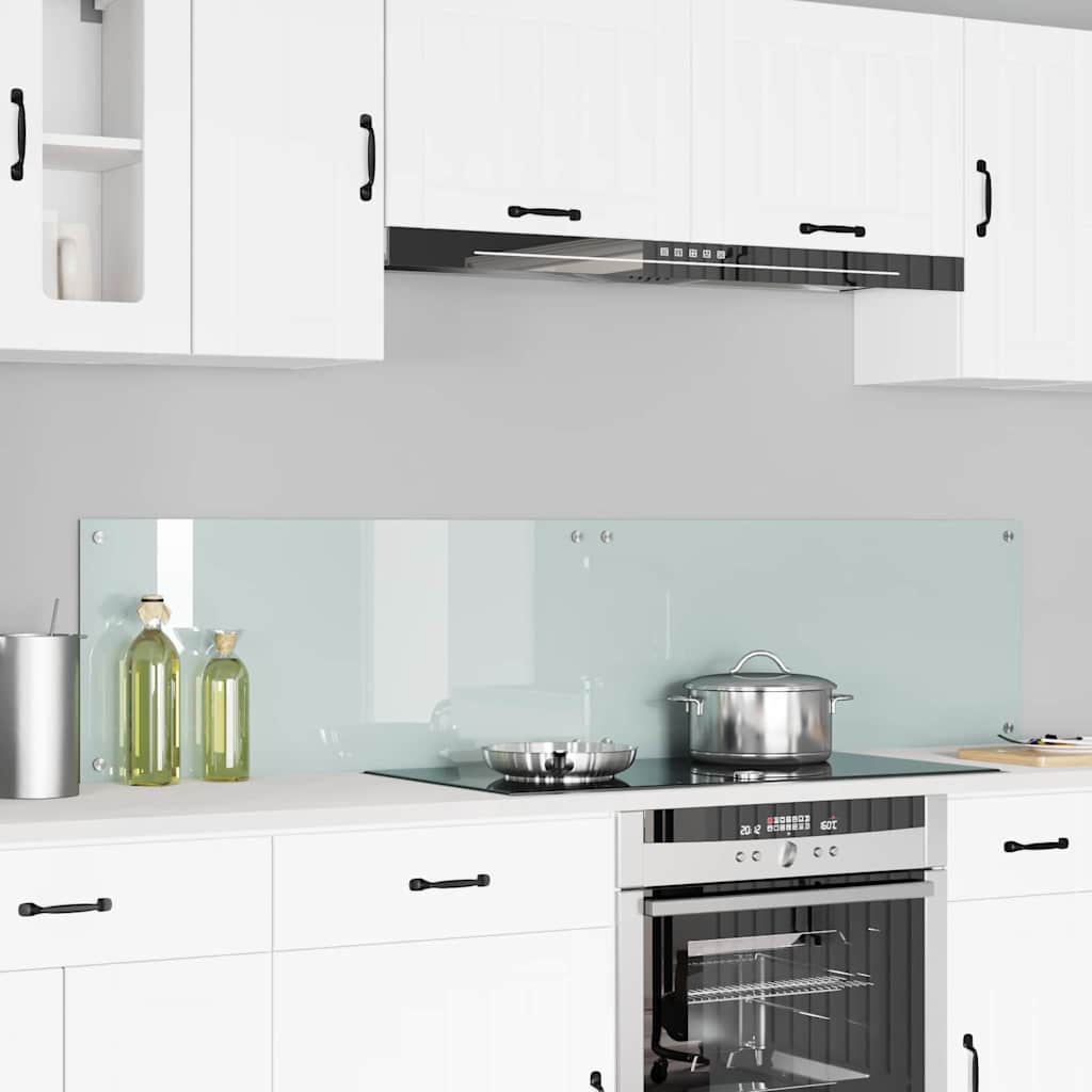 Keukenachterwand 2 pcs Wit 90 x 40 cm gehard glas is nu te koop bij PeponiXL, paradijselijk wonen!