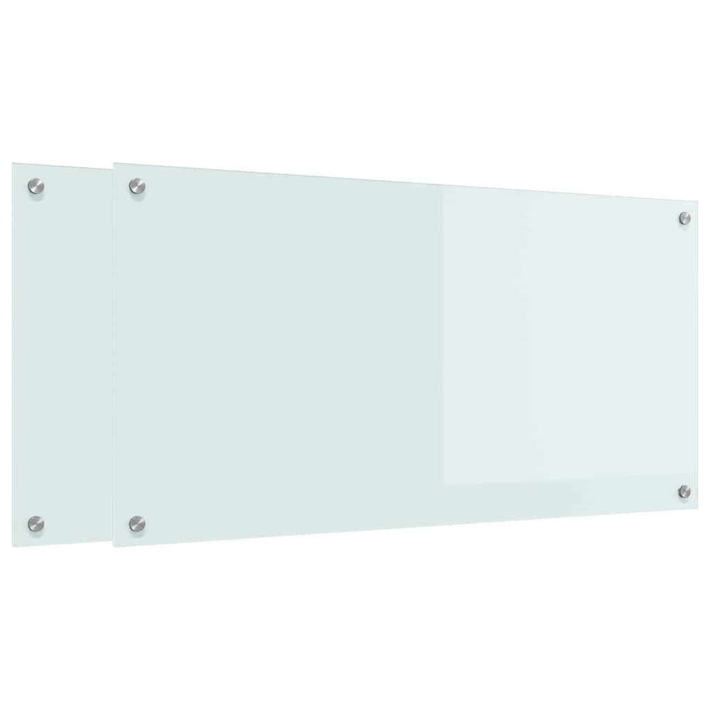 Keukenachterwand 2 pcs Wit 100 x 50 cm gehard glas is nu te koop bij PeponiXL, paradijselijk wonen!