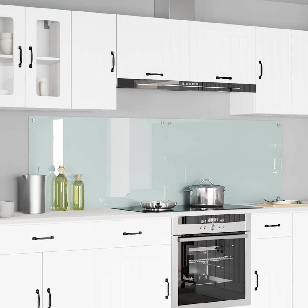 Keukenachterwand 2 pcs Wit 100 x 60 cm gehard glas is nu te koop bij PeponiXL, paradijselijk wonen!
