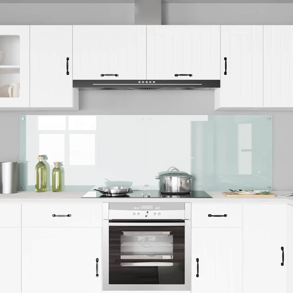 Keukenachterwand 2 pcs Wit 100 x 60 cm gehard glas is nu te koop bij PeponiXL, paradijselijk wonen!