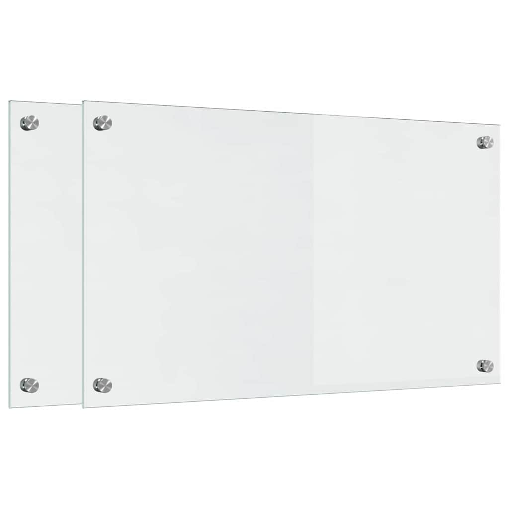 Keukenachterwand 2 pcs Doorzichtig 70 x 40 cm gehard glas is nu te koop bij PeponiXL, paradijselijk wonen!