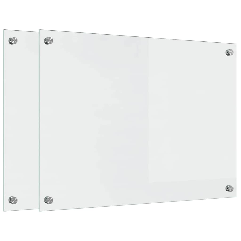 Keukenachterwand 2 pcs Doorzichtig 70 x 50 cm gehard glas is nu te koop bij PeponiXL, paradijselijk wonen!