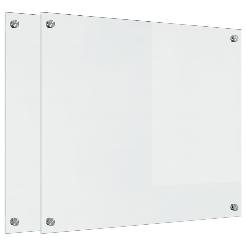 Keukenachterwand 2 pcs Doorzichtig 70 x 60 cm gehard glas is nu te koop bij PeponiXL, paradijselijk wonen!