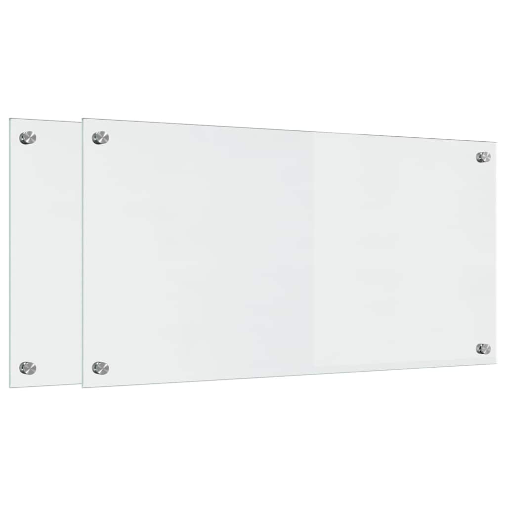 Keuken Achterwand 2 pcs Doorzichtig 80 x 40 cm gehard glas is nu te koop bij PeponiXL, paradijselijk wonen!