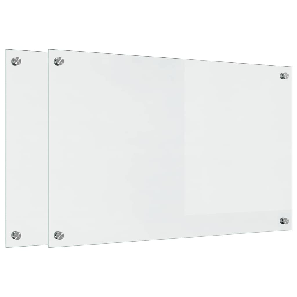 Keukenachterwand 2 pcs Doorzichtig 80 x 50 cm gehard glas is nu te koop bij PeponiXL, paradijselijk wonen!