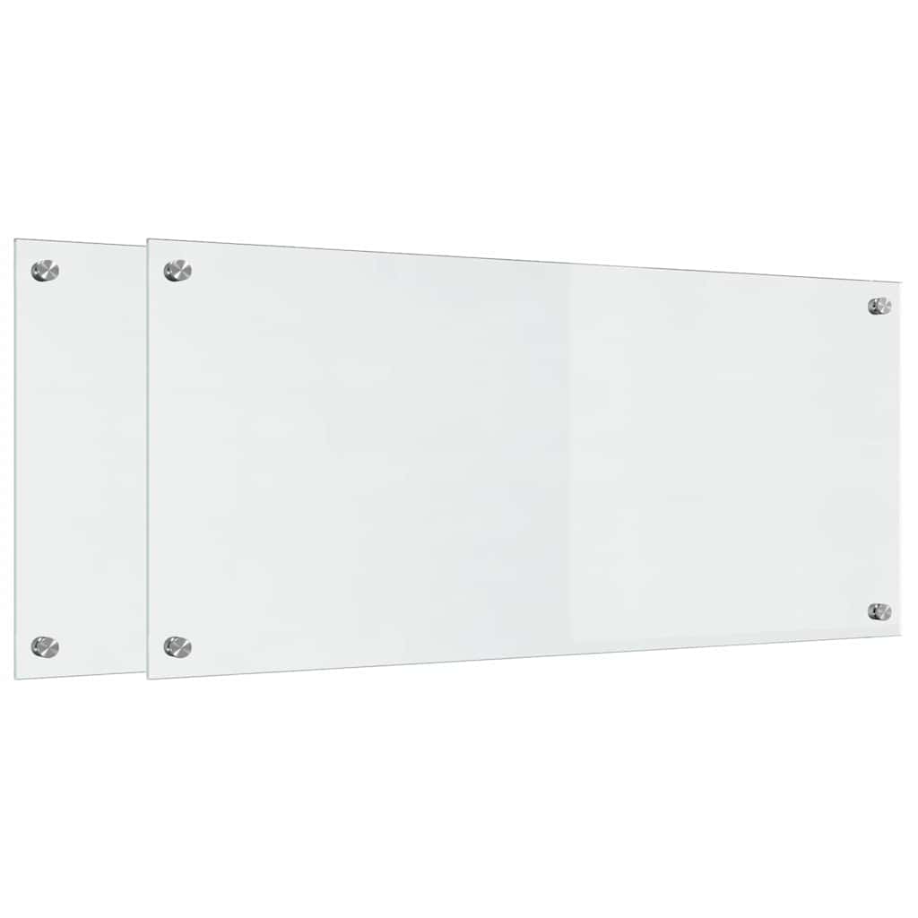 Keukenachterwand 2 pcs Doorzichtig 90 x 40 cm gehard glas is nu te koop bij PeponiXL, paradijselijk wonen!