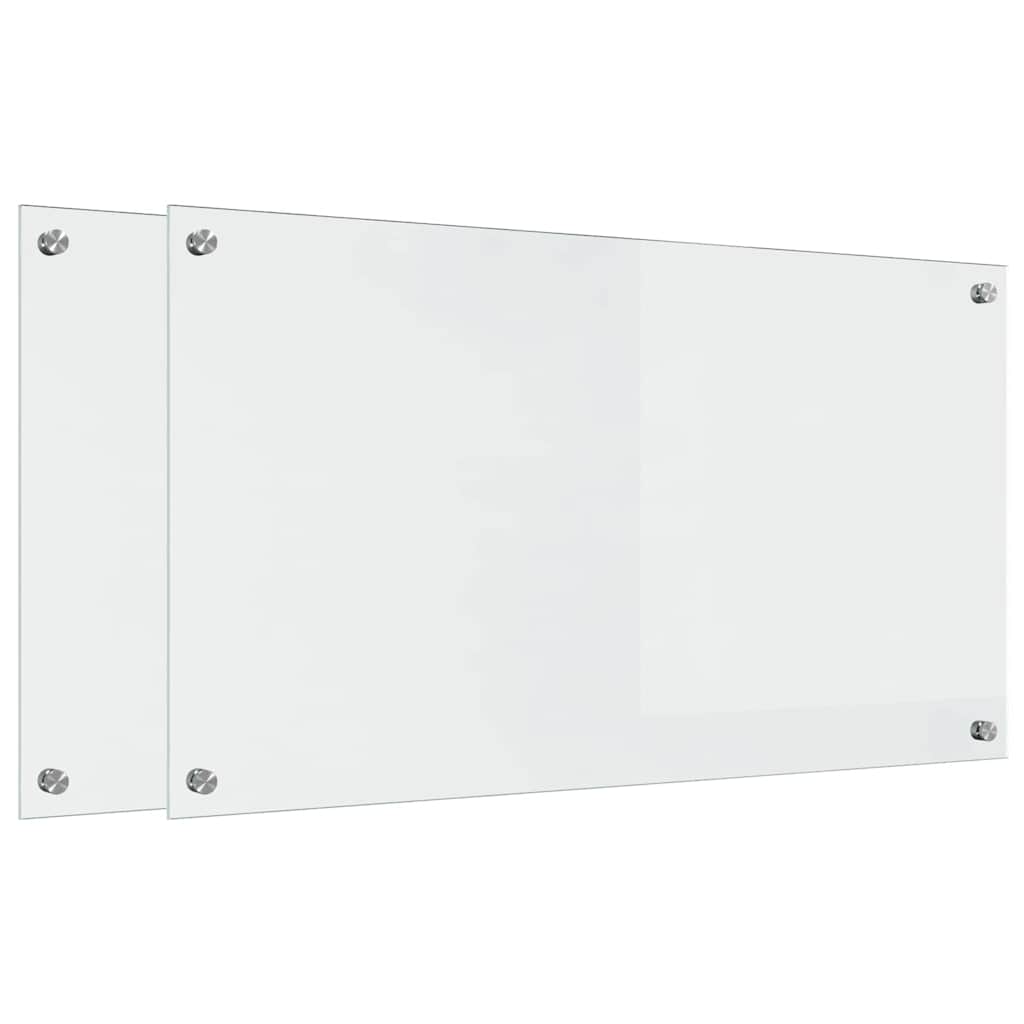 Keukenachterwand 2 pcs Doorzichtig 90 x 50 cm gehard glas is nu te koop bij PeponiXL, paradijselijk wonen!