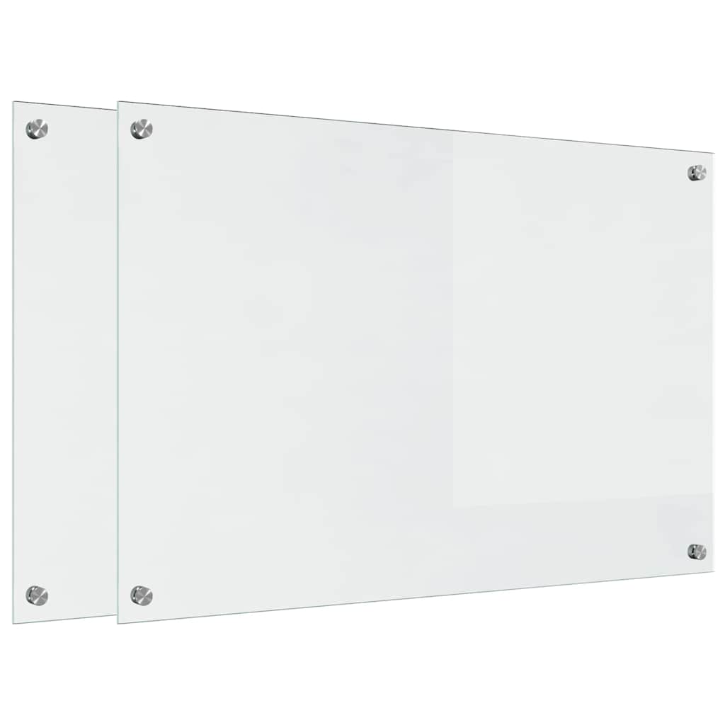 Keukenachterwand 2 pcs Doorzichtig 90 x 60 cm gehard glas is nu te koop bij PeponiXL, paradijselijk wonen!