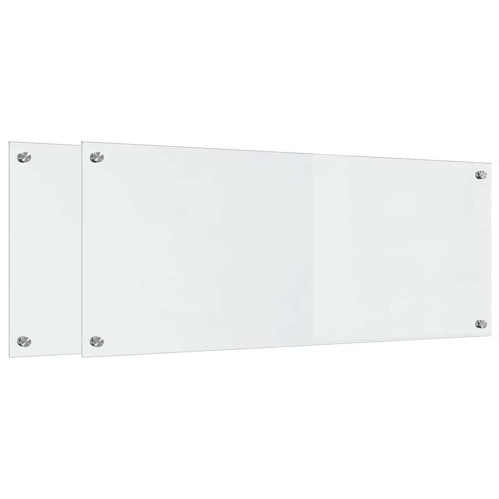 Keukenachterwand 2 pcs Doorzichtig 100 x 40 cm gehard glas is nu te koop bij PeponiXL, paradijselijk wonen!