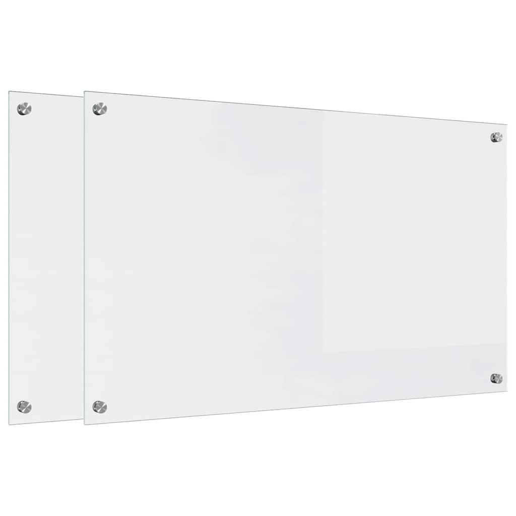 Keukenachterwand 2 pcs Doorzichtig 100 x 60 cm gehard glas is nu te koop bij PeponiXL, paradijselijk wonen!