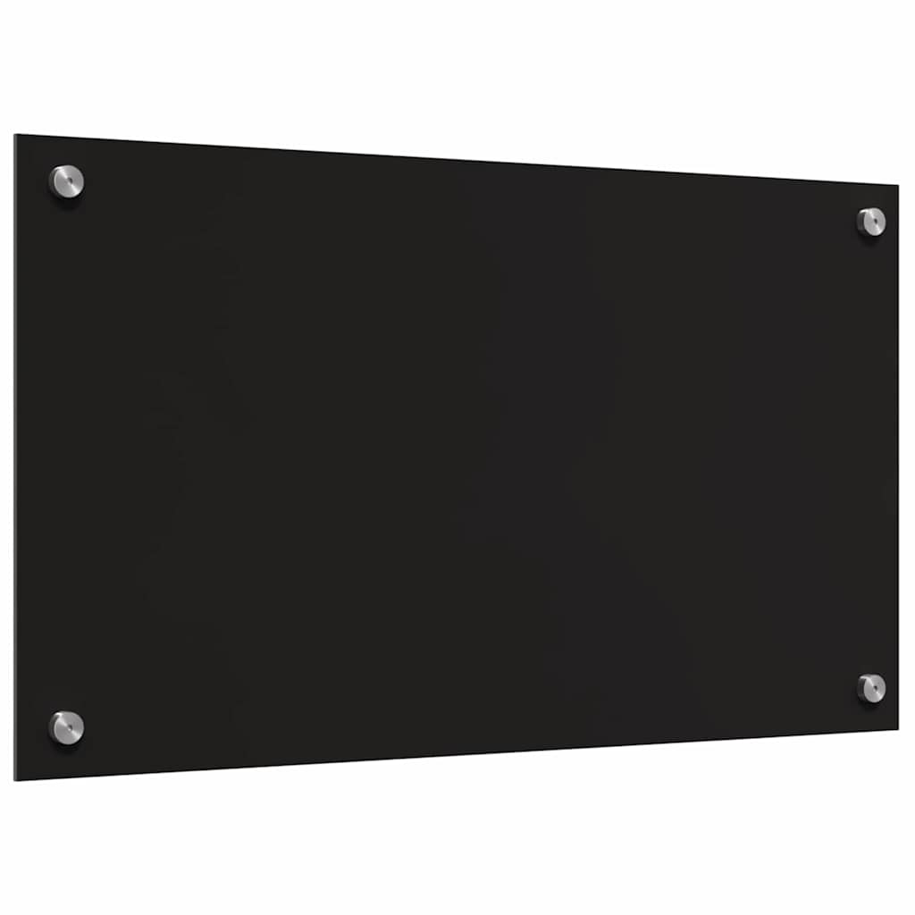 Keukenachterwand 2 pcs Zwart 70 x 40 cm gehard glas is nu te koop bij PeponiXL, paradijselijk wonen!