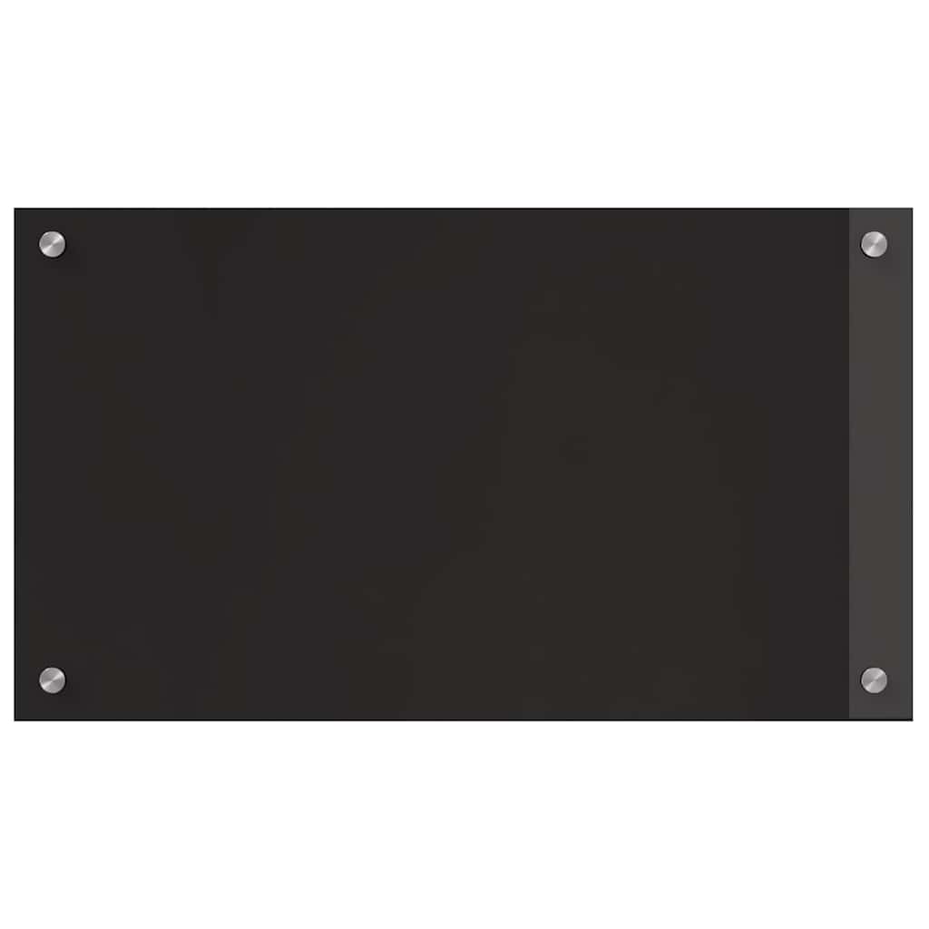 Keukenachterwand 2 pcs Zwart 70 x 40 cm gehard glas is nu te koop bij PeponiXL, paradijselijk wonen!