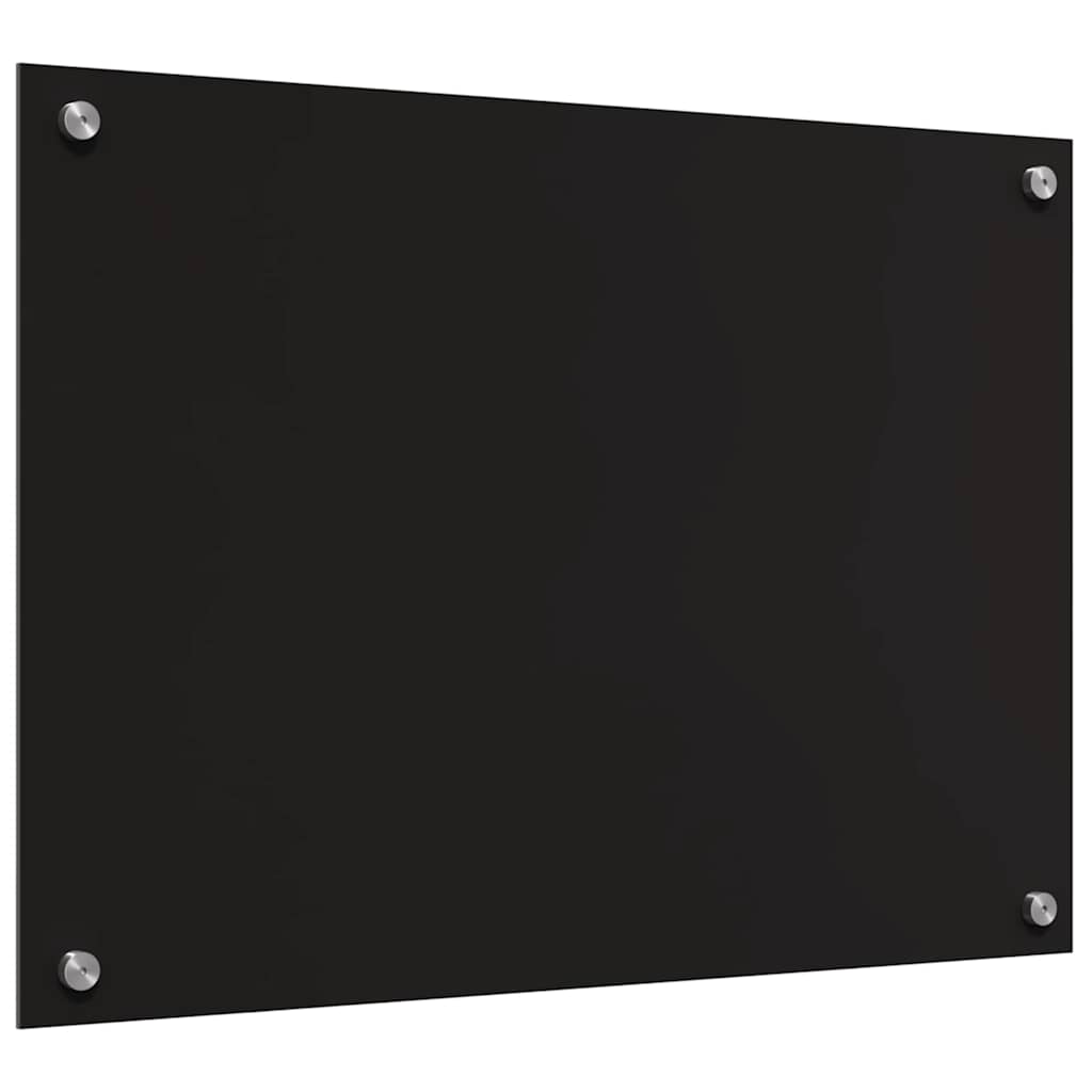 Keukenachterwand 2 pcs Zwart 70 x 50 cm gehard glas is nu te koop bij PeponiXL, paradijselijk wonen!