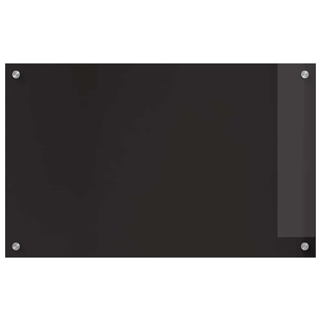 Keukenachterwand 2 pcs Zwart 80 x 50 cm gehard glas is nu te koop bij PeponiXL, paradijselijk wonen!