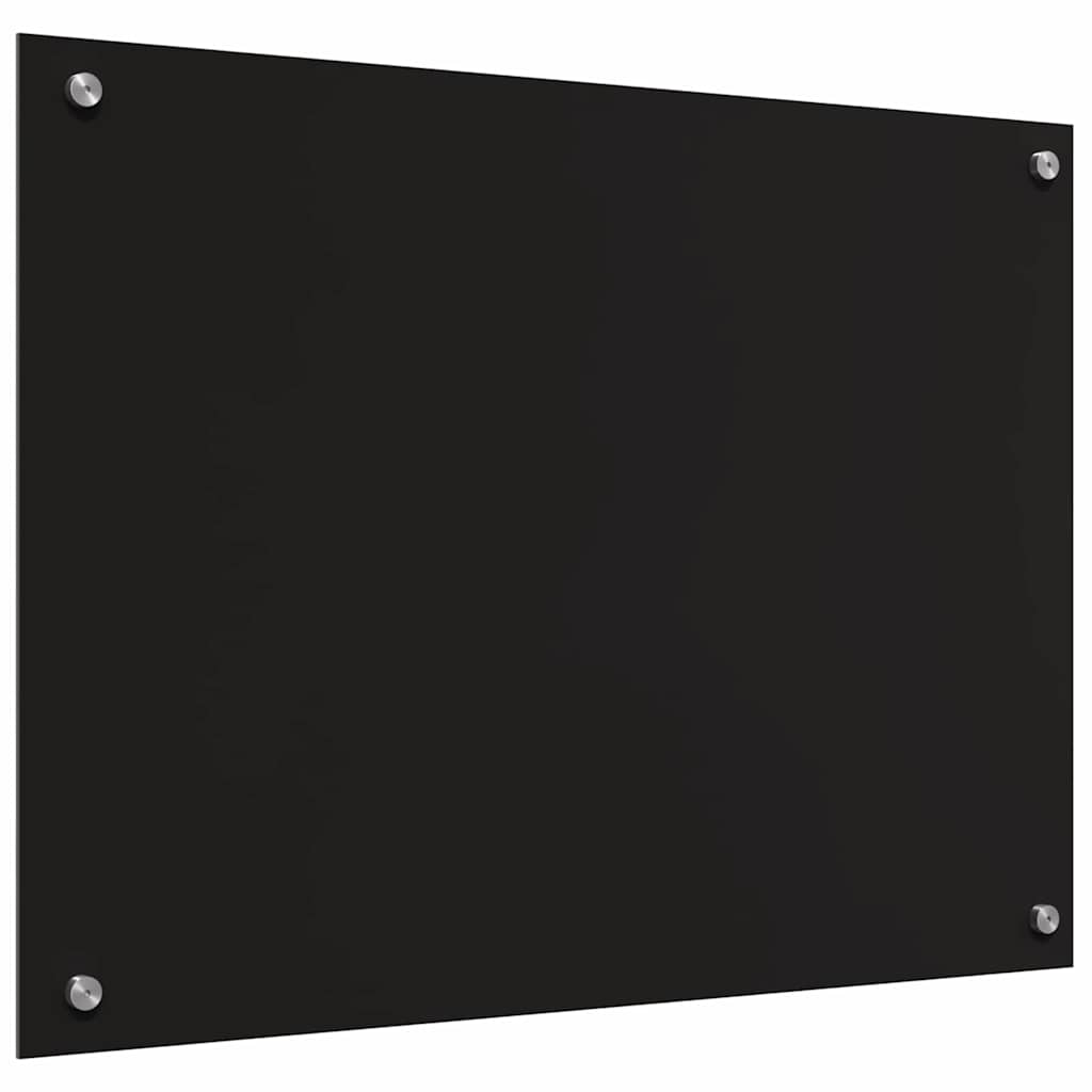 Keukenachterwand 2 pcs Zwart 80 x 60 cm gehard glas is nu te koop bij PeponiXL, paradijselijk wonen!