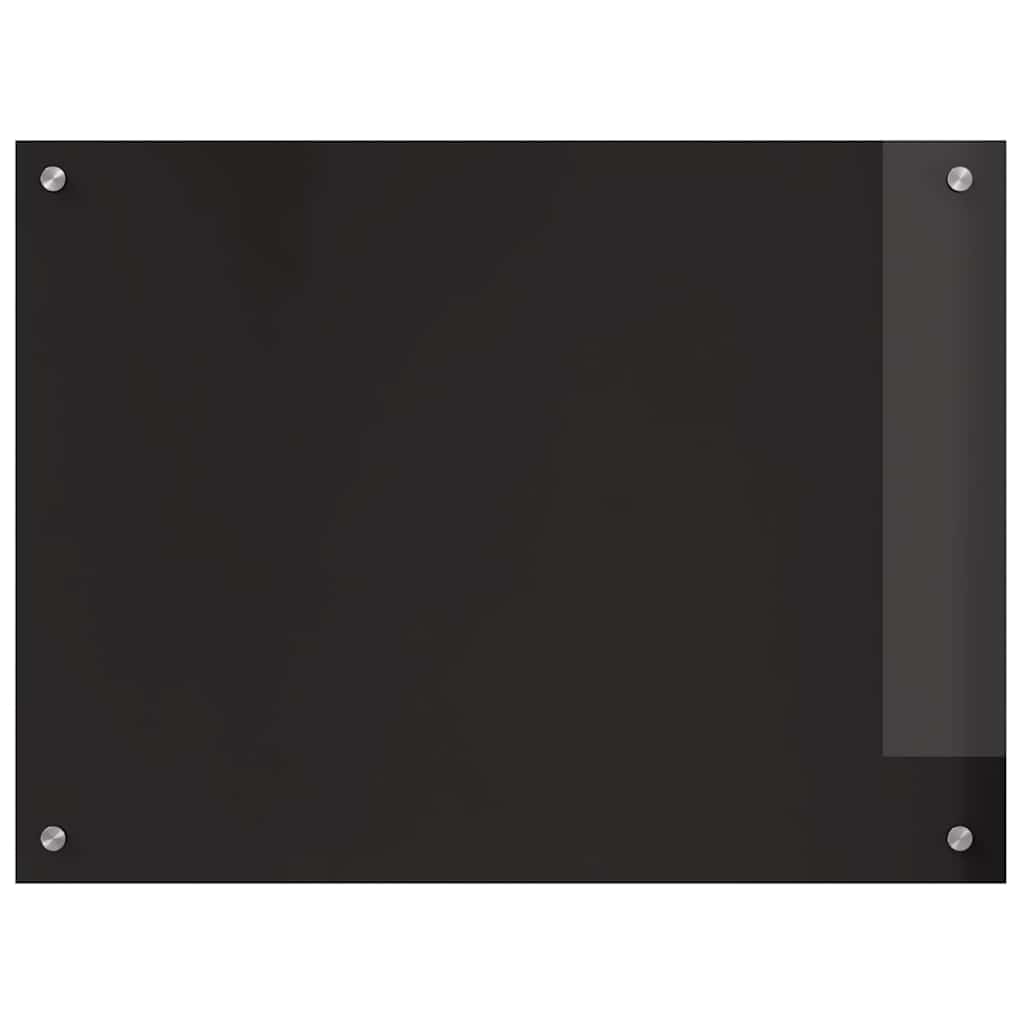 Keukenachterwand 2 pcs Zwart 80 x 60 cm gehard glas is nu te koop bij PeponiXL, paradijselijk wonen!