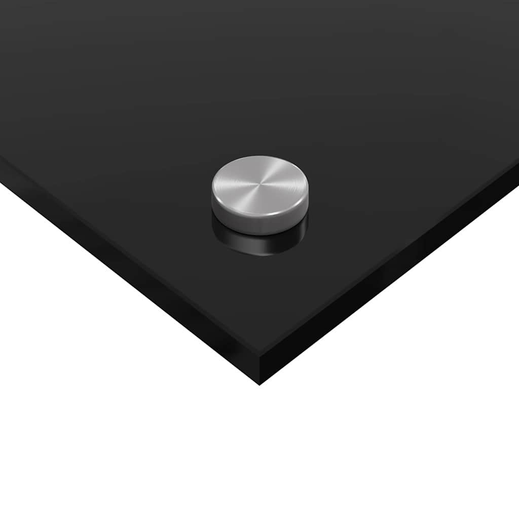 Keukenachterwand 2 pcs Zwart 90 x 60 cm gehard glas is nu te koop bij PeponiXL, paradijselijk wonen!