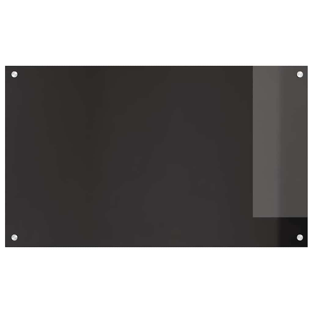 Keukenachterwand 2 pcs Zwart 100 x 60 cm gehard glas is nu te koop bij PeponiXL, paradijselijk wonen!