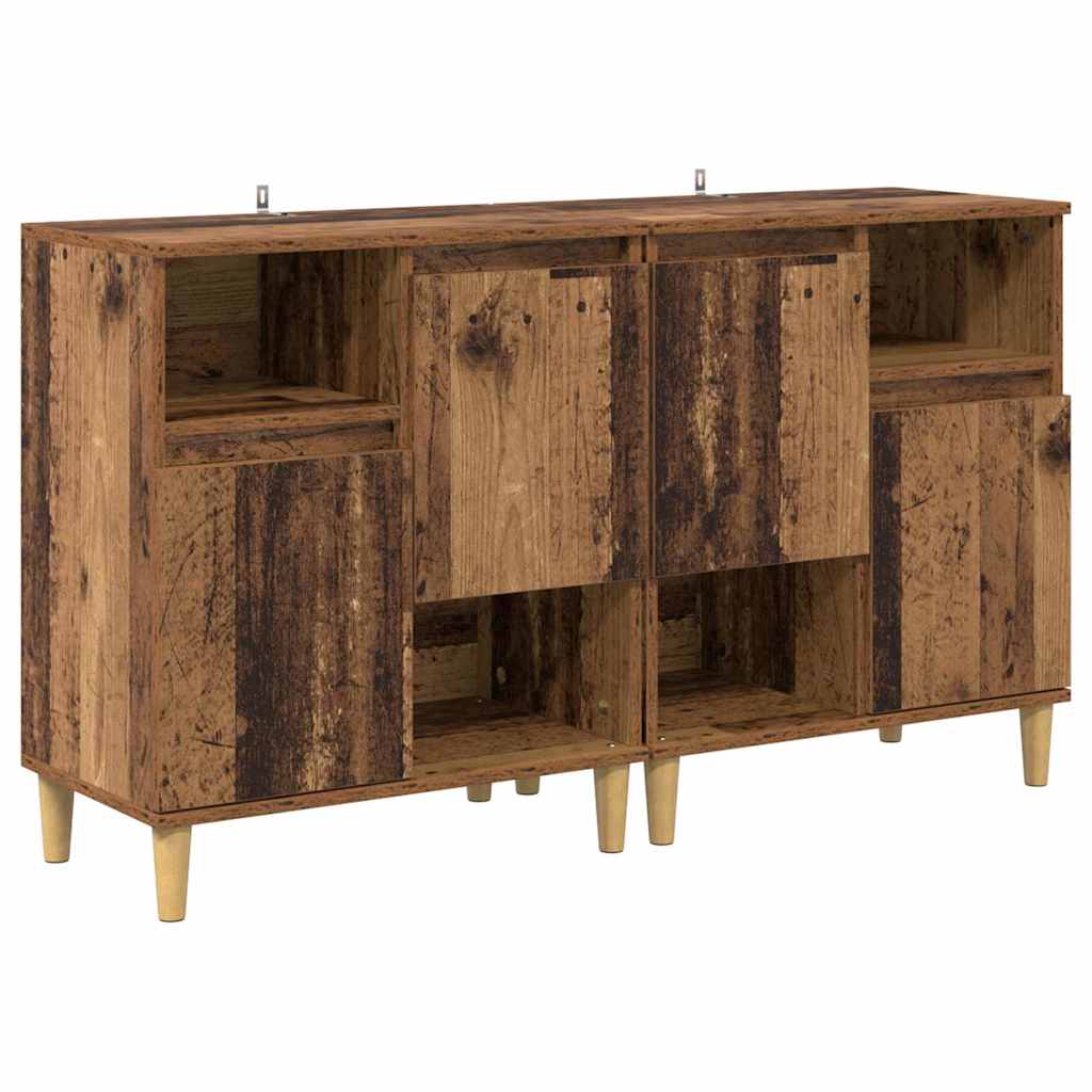 Dressoirs 2 pcs Oud Hout 60 x 35 x 70 cm Bewerkt hout is nu te koop bij PeponiXL, paradijselijk wonen!