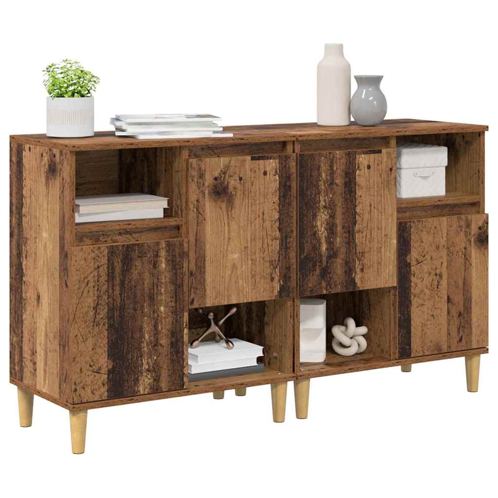 Dressoirs 2 pcs Oud Hout 60 x 35 x 70 cm Bewerkt hout is nu te koop bij PeponiXL, paradijselijk wonen!