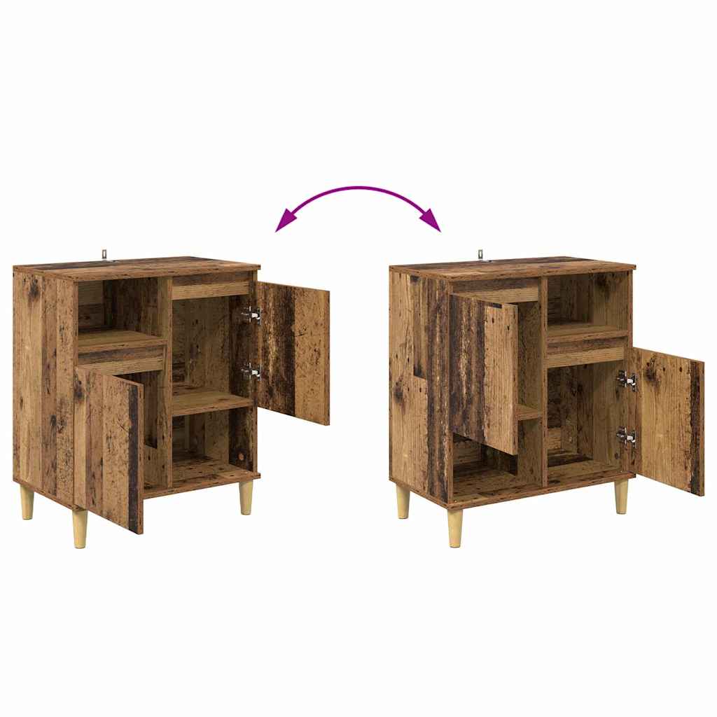 Dressoirs 3 pcs Oud Hout 60 x 35 x 70 cm Bewerkt hout is nu te koop bij PeponiXL, paradijselijk wonen!