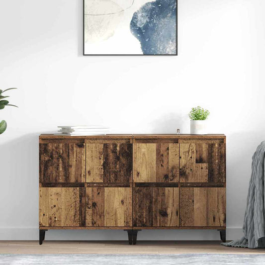 Dressoirs 2 pcs Oud Hout 60 x 35 x 70 cm Bewerkt hout is nu te koop bij PeponiXL, paradijselijk wonen!