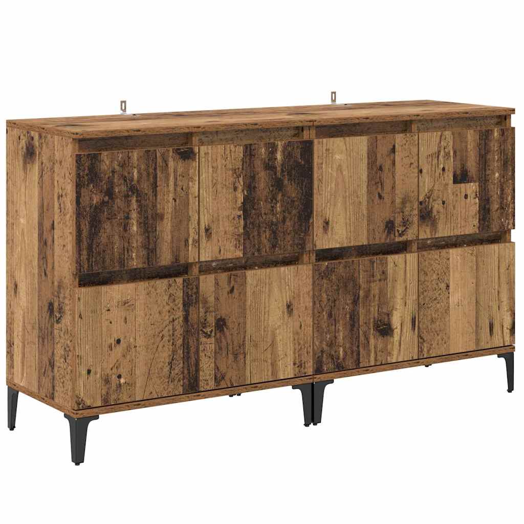 Dressoirs 2 pcs Oud Hout 60 x 35 x 70 cm Bewerkt hout is nu te koop bij PeponiXL, paradijselijk wonen!