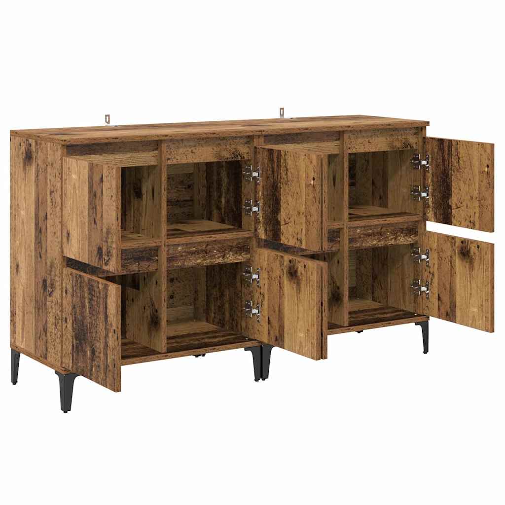 Dressoirs 2 pcs Oud Hout 60 x 35 x 70 cm Bewerkt hout is nu te koop bij PeponiXL, paradijselijk wonen!