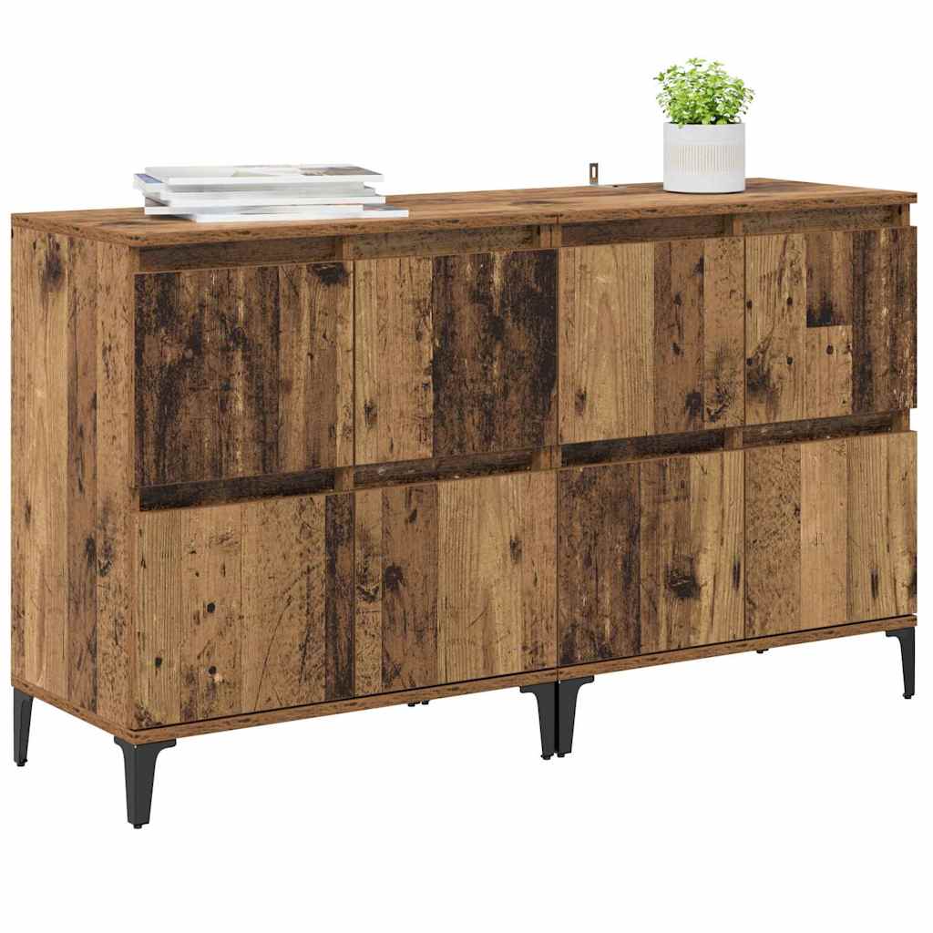 Dressoirs 2 pcs Oud Hout 60 x 35 x 70 cm Bewerkt hout is nu te koop bij PeponiXL, paradijselijk wonen!