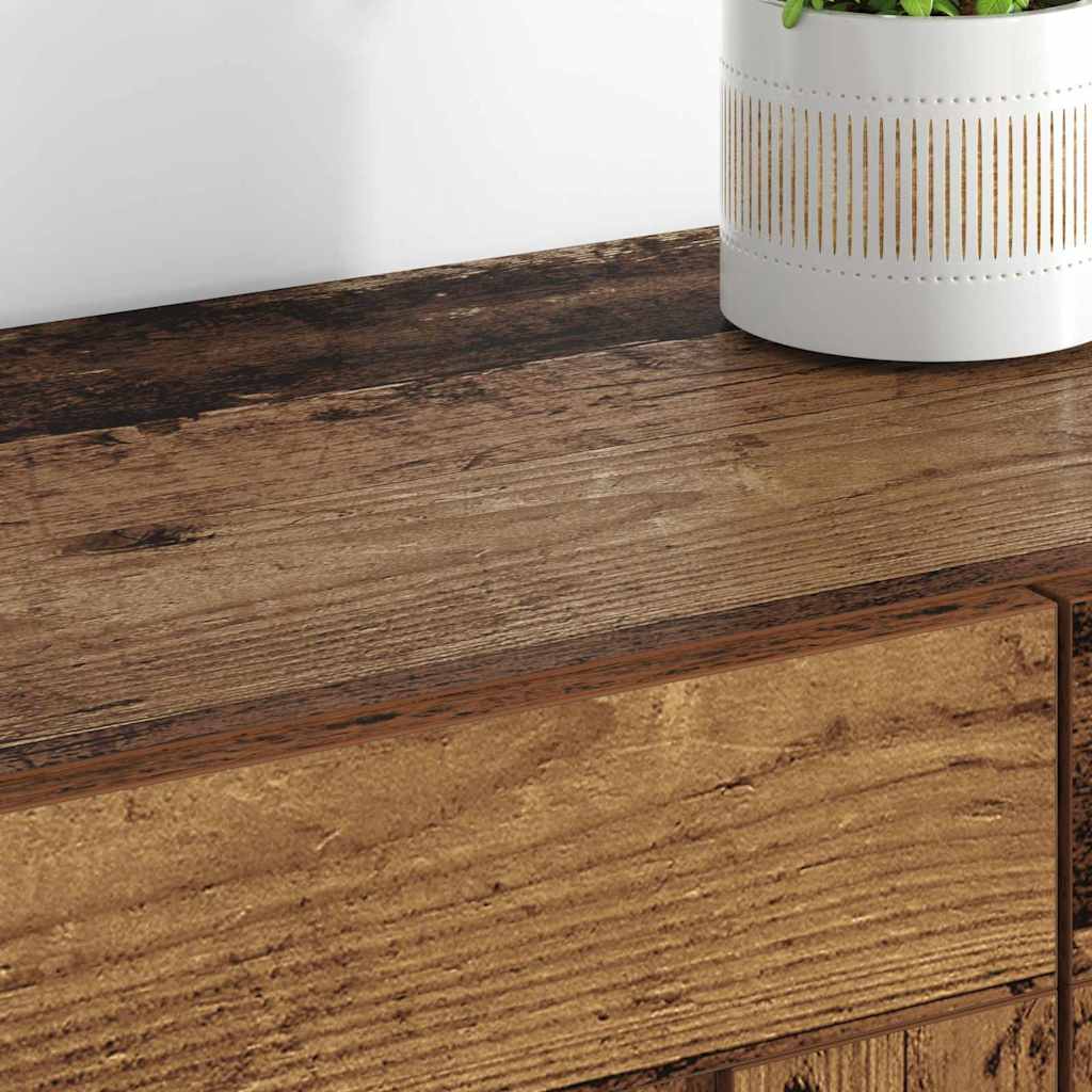 Wandkast 2 pcs Oudhout 69,5 x 34 x 90 cm Bewerkt hout is nu te koop bij PeponiXL, paradijselijk wonen!