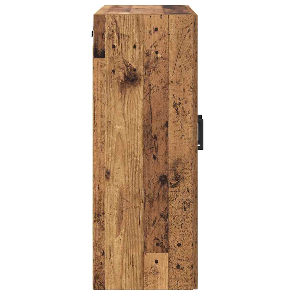 Wandkast 2 pcs Oudhout 69,5 x 34 x 90 cm Bewerkt hout is nu te koop bij PeponiXL, paradijselijk wonen!