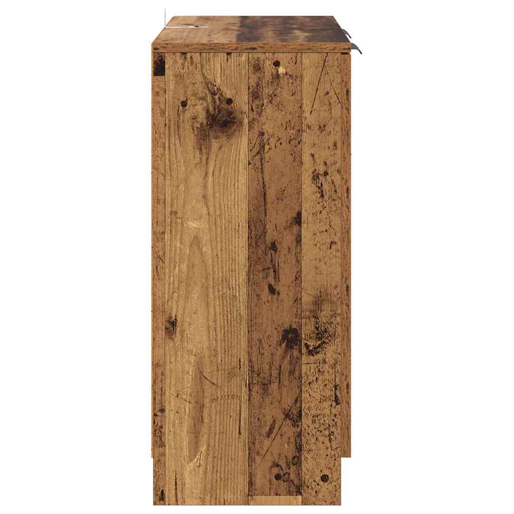 Dressoirs met lade 2 pcs Oud Hout 60 x 30 x 70 cm Bewerkt hout is nu te koop bij PeponiXL, paradijselijk wonen!