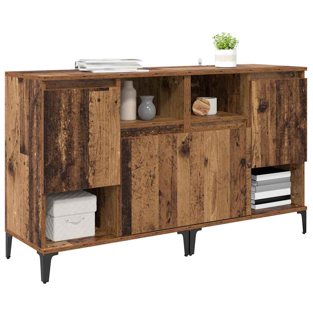Dressoirs 2 pcs Oud Hout 60 x 35 x 70 cm Bewerkt hout is nu te koop bij PeponiXL, paradijselijk wonen!