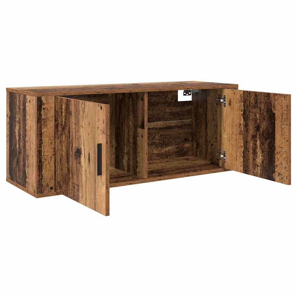 Wandtv-kast Set 3 pcs Oud Hout 100 x 34,5 x 40 cm Bewerkt hout is nu te koop bij PeponiXL, paradijselijk wonen!