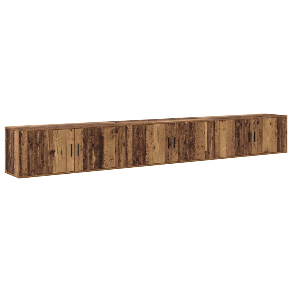 Wandtv-kast Set 3 pcs Oud Hout 100 x 34,5 x 40 cm Bewerkt hout is nu te koop bij PeponiXL, paradijselijk wonen!