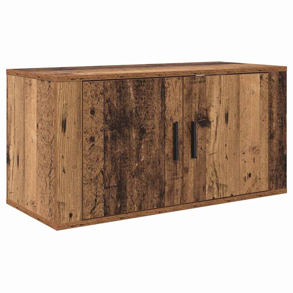 Wandtv-kast Set 2 pcs Oud Hout 80 x 34,5 x 40 cm Bewerkt hout is nu te koop bij PeponiXL, paradijselijk wonen!