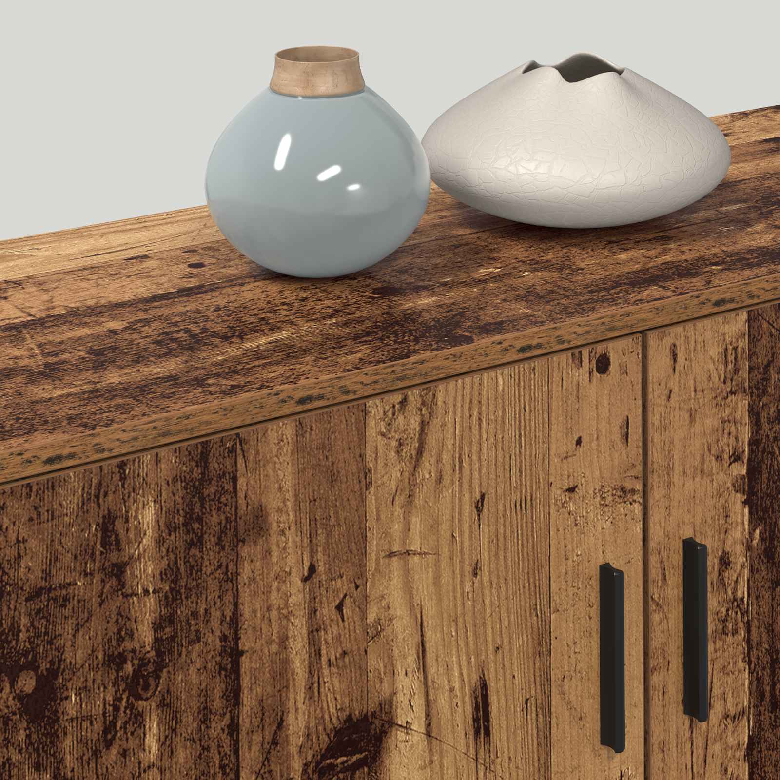 Wandtv-kast Set 2 pcs Oud Hout 100 x 34,5 x 40 cm Bewerkt hout is nu te koop bij PeponiXL, paradijselijk wonen!