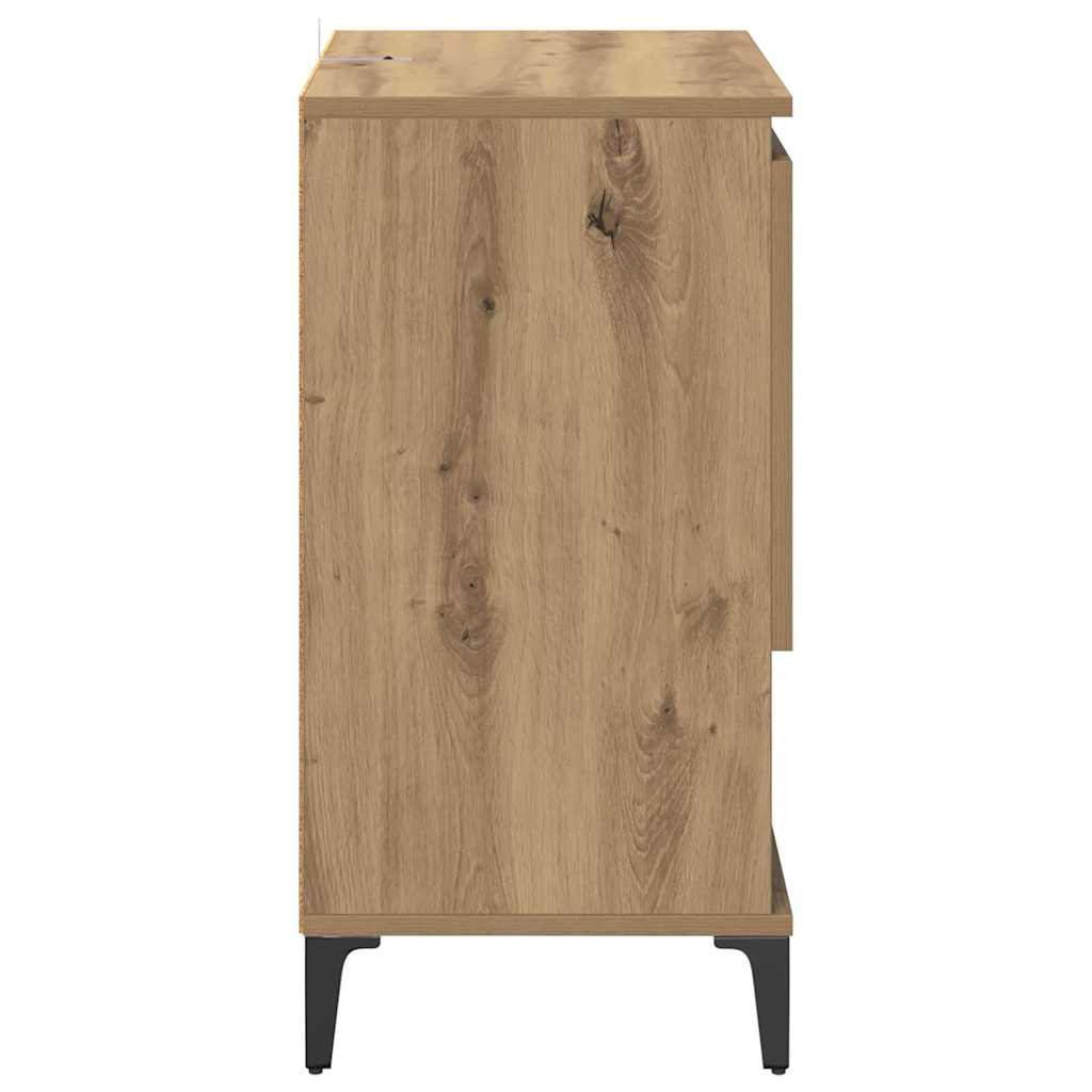 Dressoirs 3 pcs Artisan Eiken 60 x 35 x 70 cm Bewerkt hout is nu te koop bij PeponiXL, paradijselijk wonen!