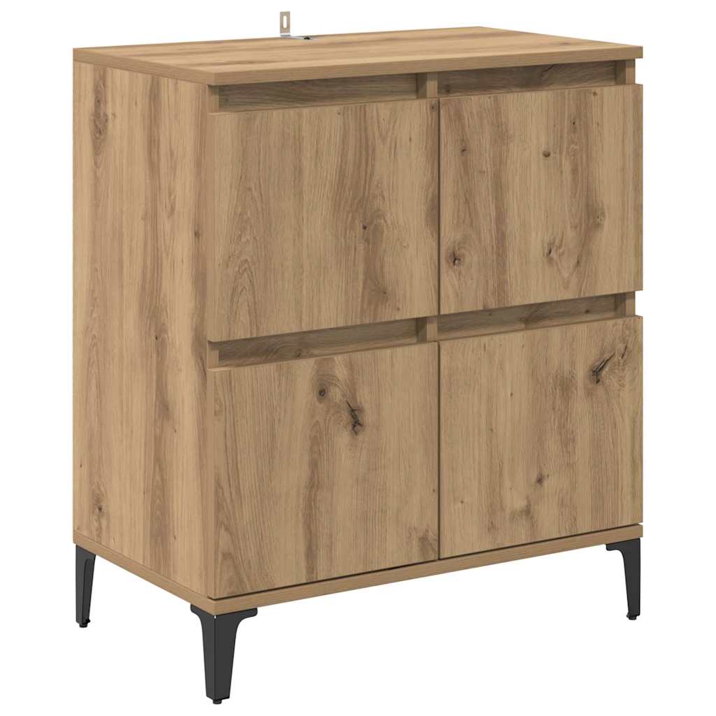 Dressoirs 3 pcs Artisan Eiken 60 x 35 x 70 cm Bewerkt hout is nu te koop bij PeponiXL, paradijselijk wonen!