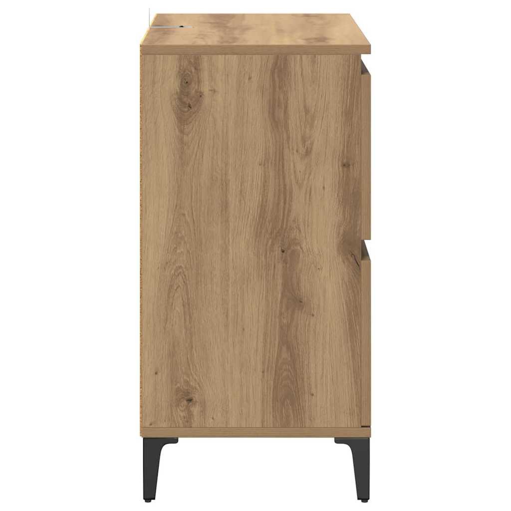 Dressoirs 3 pcs Artisan Eiken 60 x 35 x 70 cm Bewerkt hout is nu te koop bij PeponiXL, paradijselijk wonen!