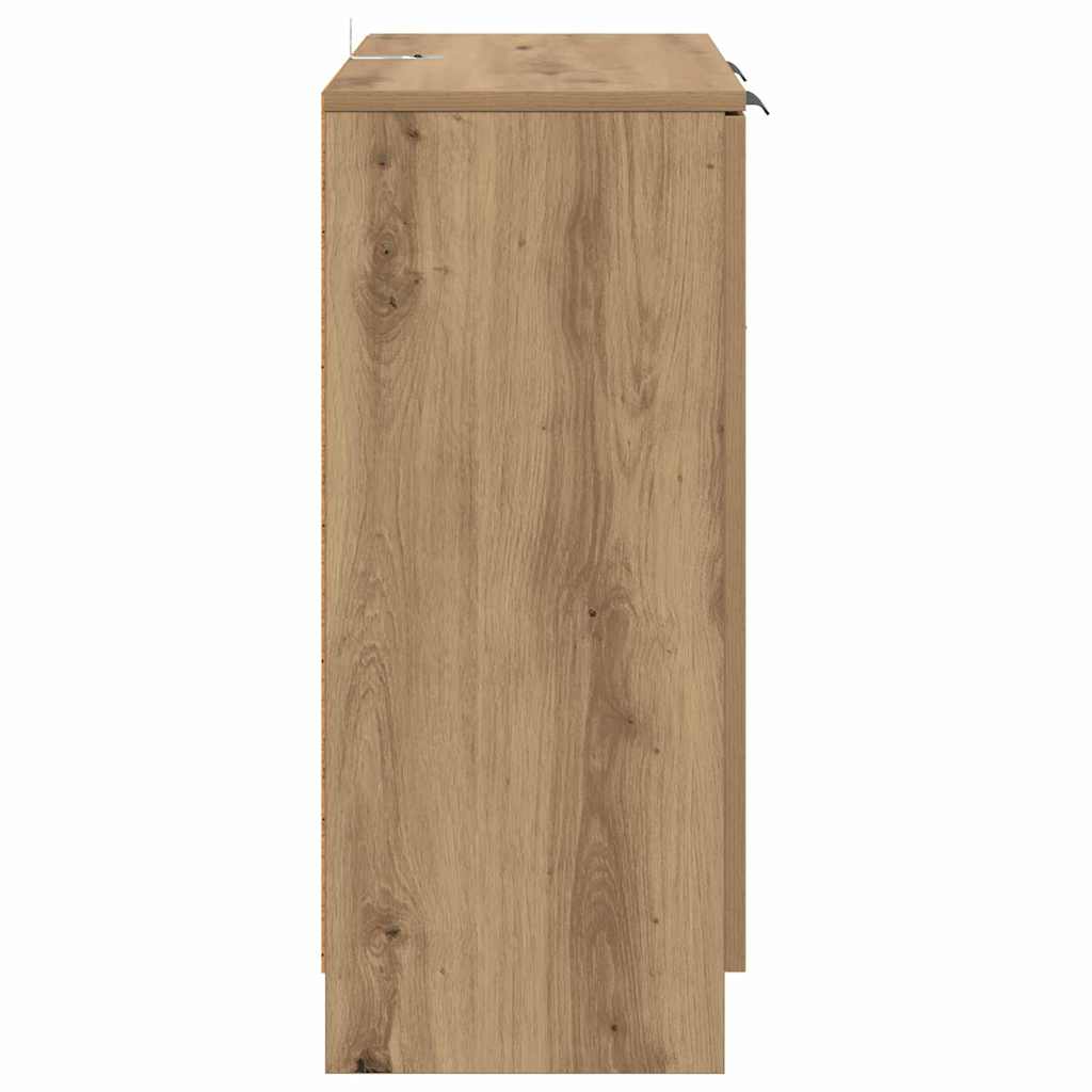 Dressoirs 2 pcs Artisan Eiken 60 x 30 x 70 cm Bewerkt hout is nu te koop bij PeponiXL, paradijselijk wonen!