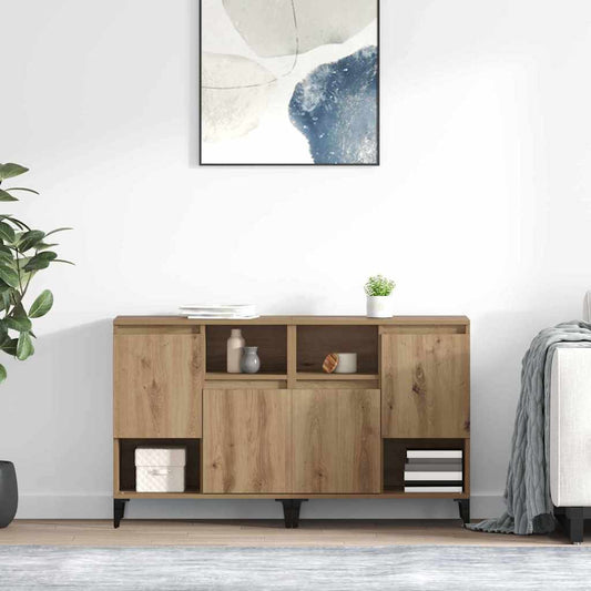 Dressoirs 2 pcs Artisan Eiken 60 x 35 x 70 cm Bewerkt hout is nu te koop bij PeponiXL, paradijselijk wonen!