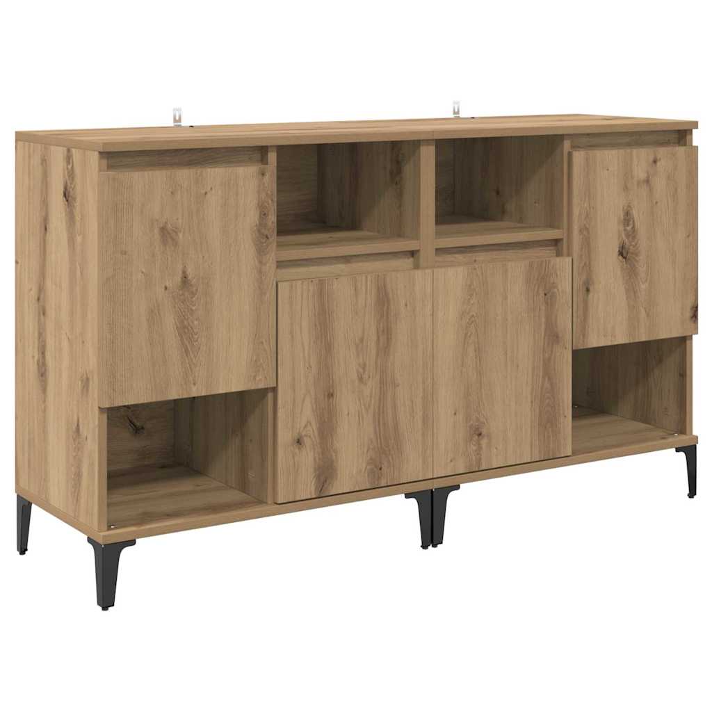 Dressoirs 2 pcs Artisan Eiken 60 x 35 x 70 cm Bewerkt hout is nu te koop bij PeponiXL, paradijselijk wonen!