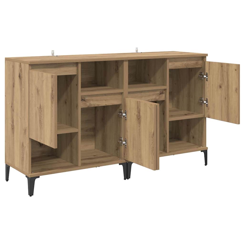 Dressoirs 2 pcs Artisan Eiken 60 x 35 x 70 cm Bewerkt hout is nu te koop bij PeponiXL, paradijselijk wonen!