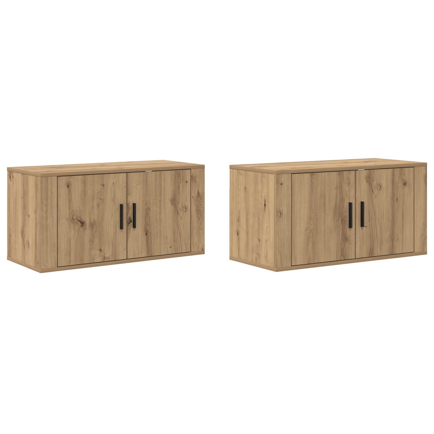 Wandtv-kast Set 2 pcs Artisan Eiken 80 x 34,5 x 40 cm is nu te koop bij PeponiXL, paradijselijk wonen!