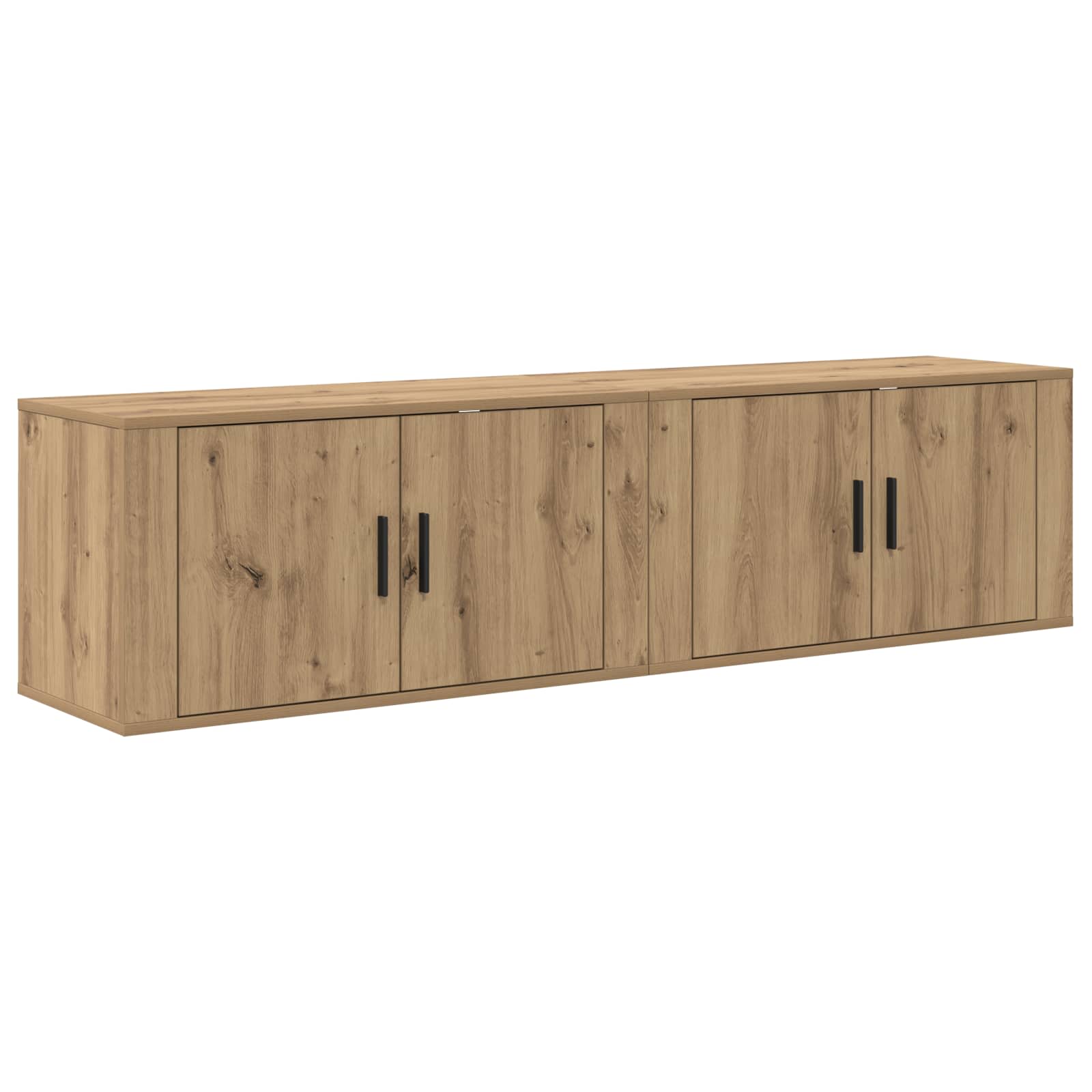 Wandtv-kast Set 2 pcs Artisan Eiken 80 x 34,5 x 40 cm is nu te koop bij PeponiXL, paradijselijk wonen!