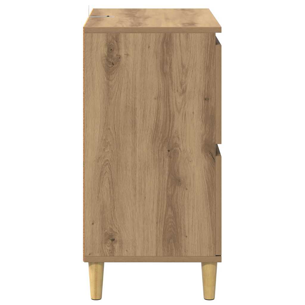 Dressoirs 2 pcs Artisan Eiken 60 x 35 x 70 cm Bewerkt hout is nu te koop bij PeponiXL, paradijselijk wonen!