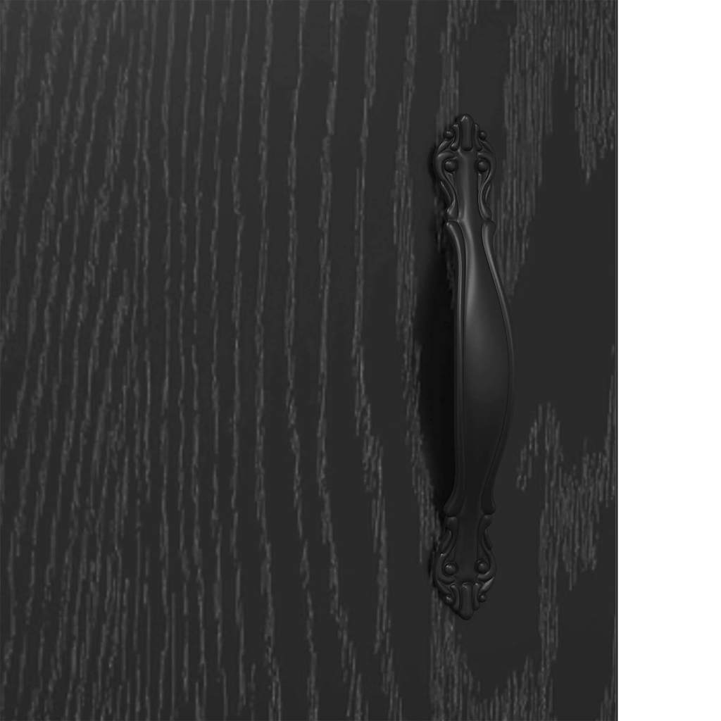 Wandkast 2 pcs Zwart Eiken 69,5 x 34 x 90 cm Bewerkt hout is nu te koop bij PeponiXL, paradijselijk wonen!